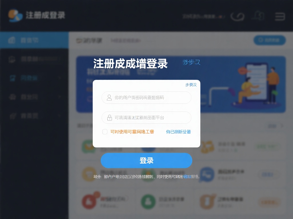 步骤三：快速登录
注册成功后，返回首页点击“登录